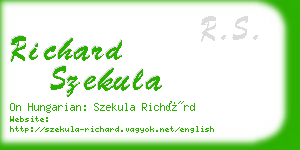 richard szekula business card